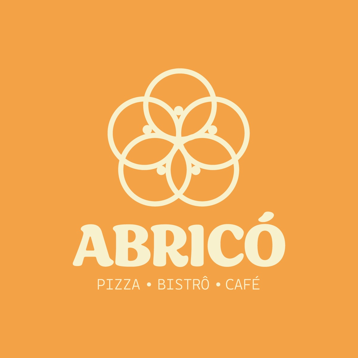 Identidade visual do Abricó — pizza, bistrô e café